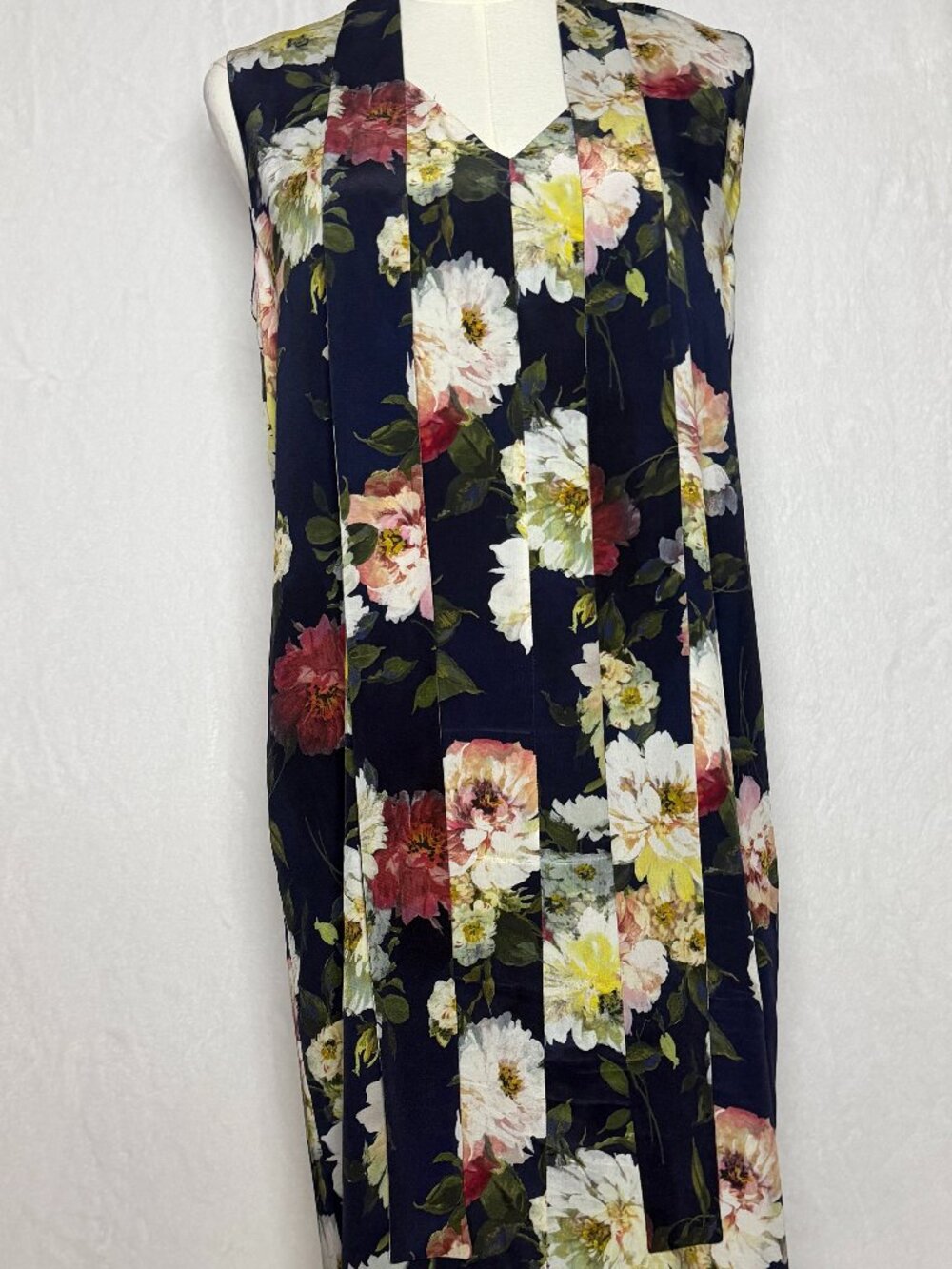Lafayette 148 New York 100% Silk Floral Swing Dress Size S NWOT